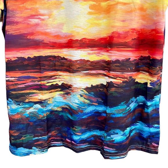 New Women's Sunshine Print Short Sleeve Crew Neck Pullover T-Shirt Size XXL - Picture 3 of 10